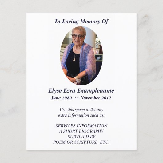 memorial card enchanted path (Back)