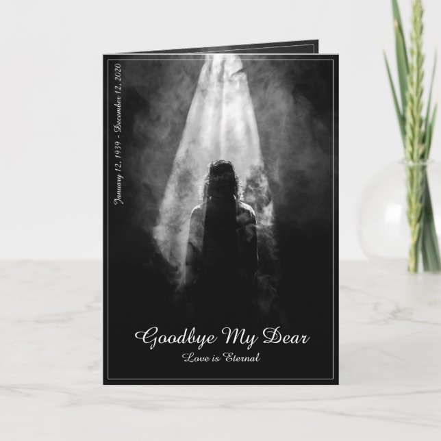 Memorial Card Into the light - goodbye my dear (Front)