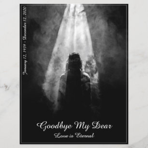 Memorial Card Into the light - goodbye my dear