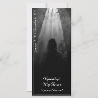 Memorial Card Into the light - goodbye my dear