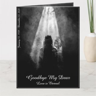 Memorial Card Into the light - goodbye my dear