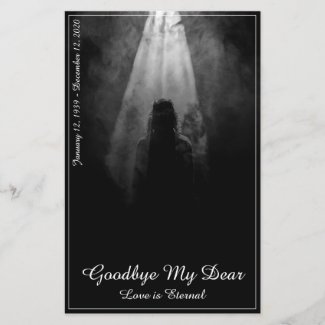 Memorial Card Into the light - goodbye my dear