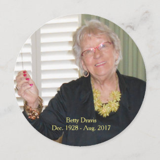 Memorial Card, Passed away notice, Funeral, Death Invitation