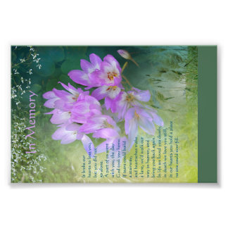 Memorial Card Photo Print