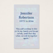 Memorial Card | Serenity Prayer Blue (Back)