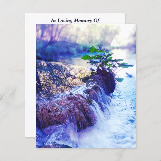 memorial card water haze (Front/Back)