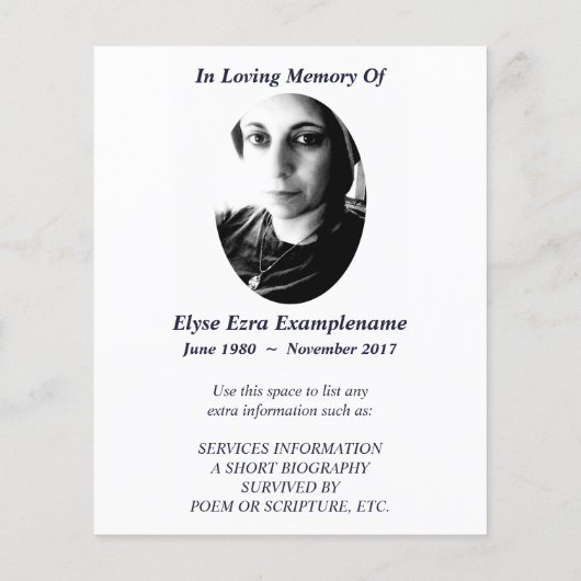 memorial card water haze (Back)