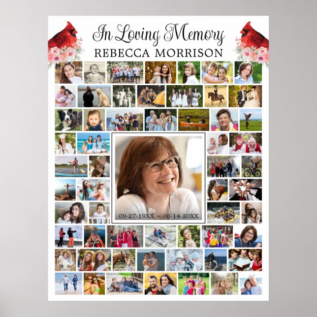 Memorial Cardinal 59 Photo Collage Script Poster (Front)