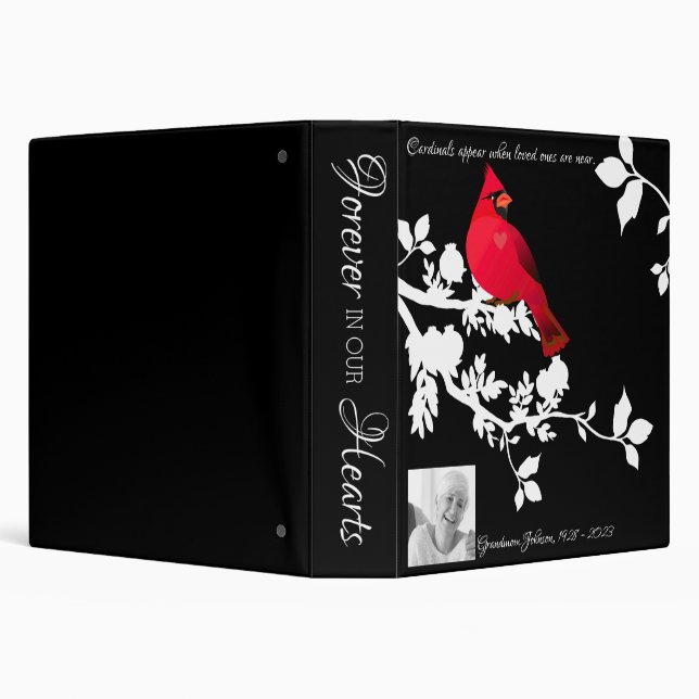 Memorial Cardinals Appear Remembrance Photo Book  3 Ring Binder (Background)