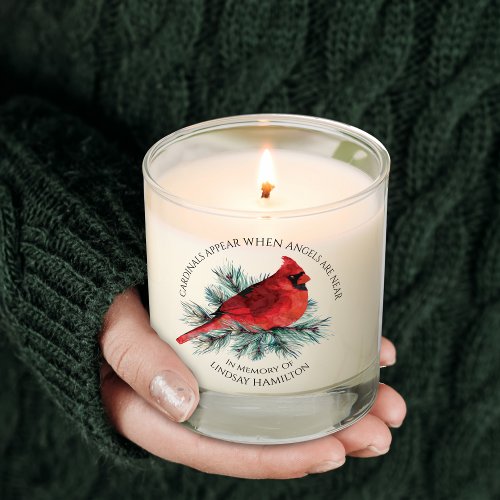 Memorial Cardinals Appear Saying Watercolor Scented Candle