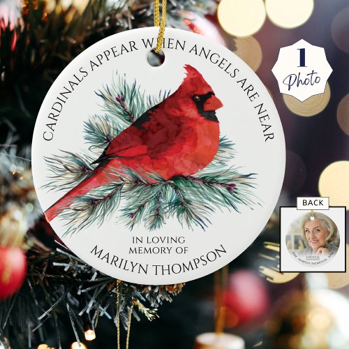 Memorial Cardinals Appear When Angels Near Photo