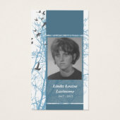 memorial cards : silhouscreen birds (Front)