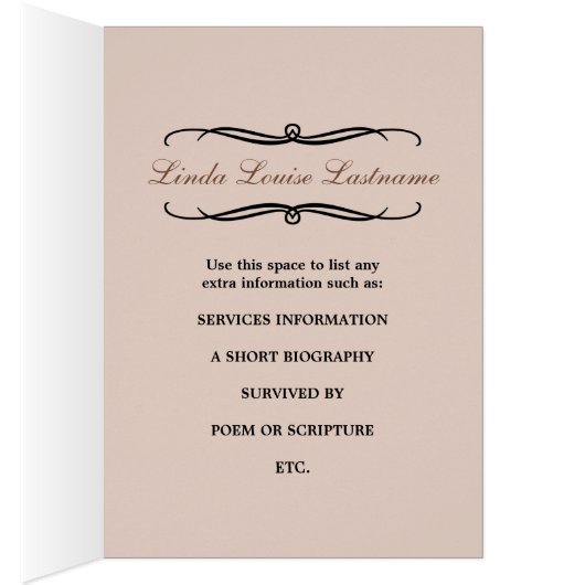 memorial cards : silhouscreen night (Inside (Right))