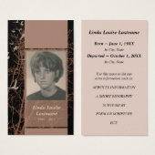 memorial cards : silhouscreen night (Front & Back)
