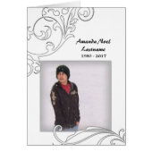 memorial cards : white flourish (Front)