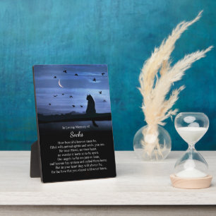 Memorial Cat Custom Name Spiritual Heaven Poem Plaque