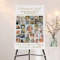 Personalized Celebration of Life Welcome Sign, In Loving Memory Memorial  Poster Custom Photo Collage, Celebration of Life Sign, Funeral Sign,  Memorial