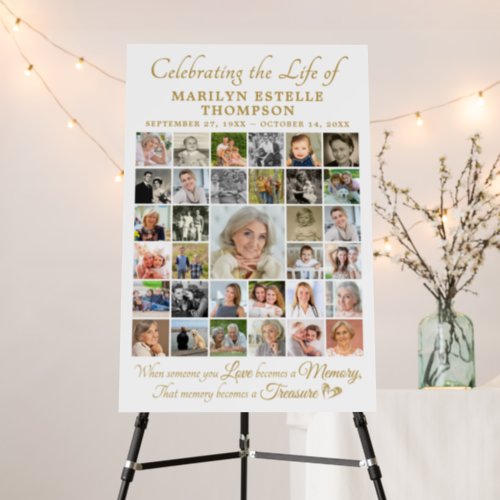 Welcome Sign Celebration of Life Funeral Sign Poster Blush Floral Memorial  Service Welcome Sign Ideas Celebration of Life Decoration Large 