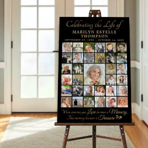 Memorial Celebrating Life Quote 33 Photo Collage Foam Board