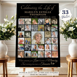 Memorial Celebrating Life Quote 33 Photo Collage Foam Board