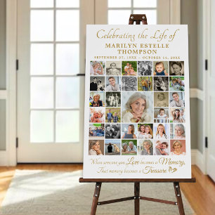 Memorial Celebrating Life Quote 33 Photo Collage Foam Board