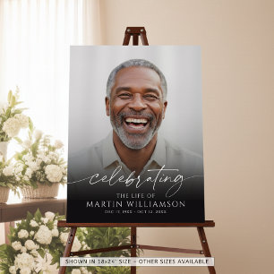 Memorial Celebrating the Life of Photo Script Foam Board