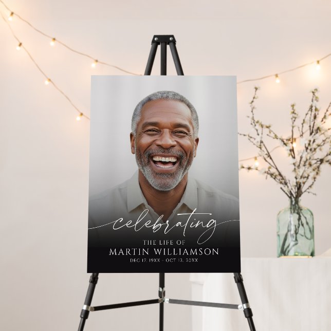 Memorial Celebrating the Life of Photo Script Foam Board (In Situ (Stand))