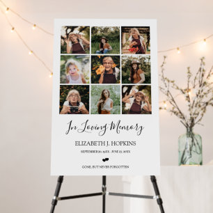 Memorial Celebration 9 Photo Collage Funeral Foam Board