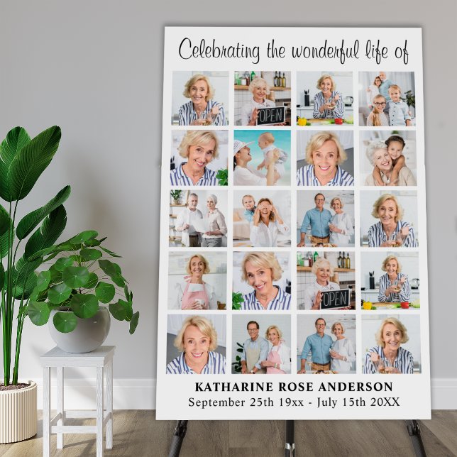 Memorial Celebration Of Life 20 Picture Funeral  Foam Board (Creator Uploaded)