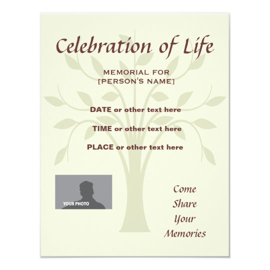 Memorial Celebration Of Life Burgundy Invitatation Card Zazzle Com Celebration Of Cards Templates Free