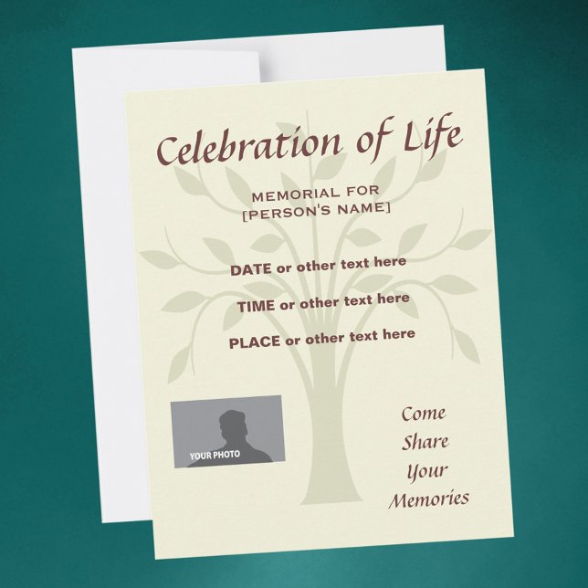 Memorial Celebration of Life burgundy invitatation Invitation (Creator Uploaded)
