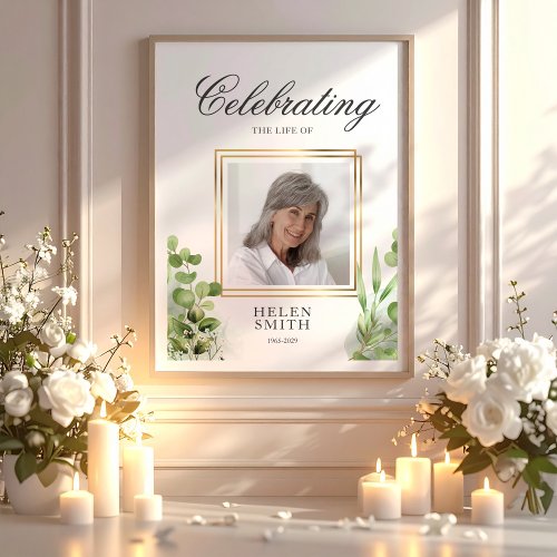 Memorial Celebration of Life Elegant Greenery 