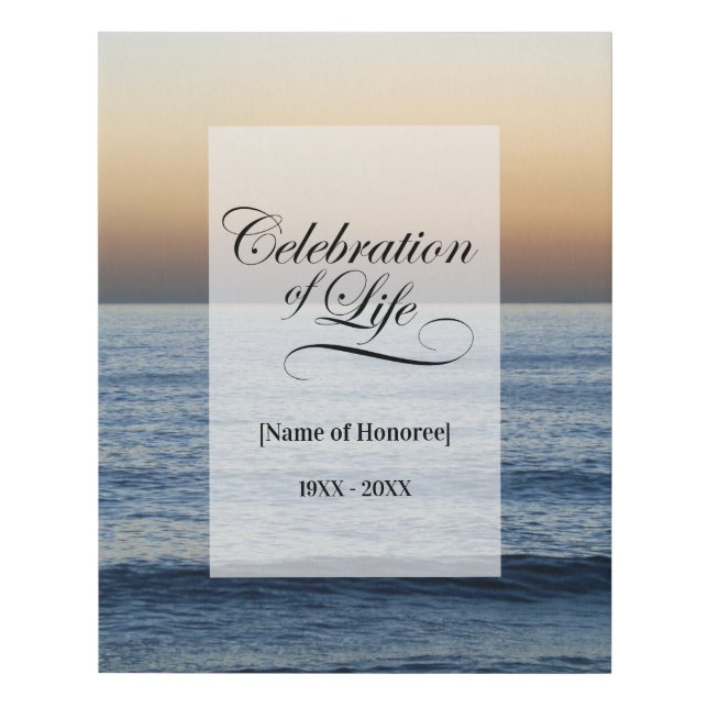 Memorial Celebration of Life Event Sign (Front)