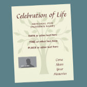 Memorial Celebration of Life Invitation Flyer