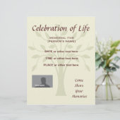 Memorial Celebration of Life Invitation Flyer (Standing Front)