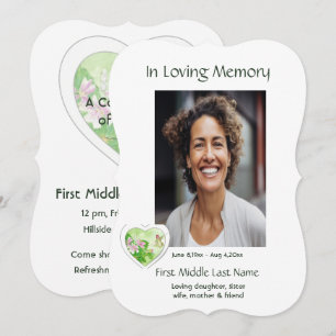 Memorial, Celebration of Life, Service Hummingbird Invitation