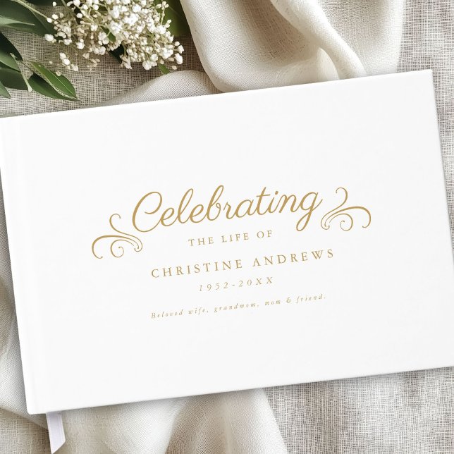  Memorial "Celebration of life" White Guest Book (Memorial "Celebration of life" White Guest Book)