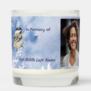  Memorial Chickadee Bird Winter Snow Tree Scented Candle