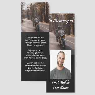 Memorial Christian Custom Photo Motorcycle Biker Bookmarks