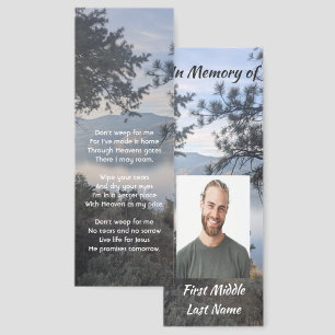 Memorial Christian Photo Beautiful Lake Mountain Bookmarks