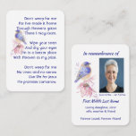 Memorial Christian Poem Bluebird Garden Bird  Business Card