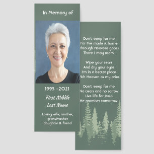 Memorial Christian Wilderness Forest Trees Bookmarks