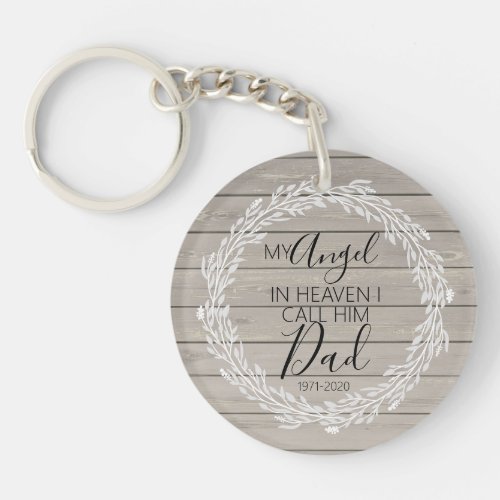 Memorial Christmas forever in our hearts dad Keychain