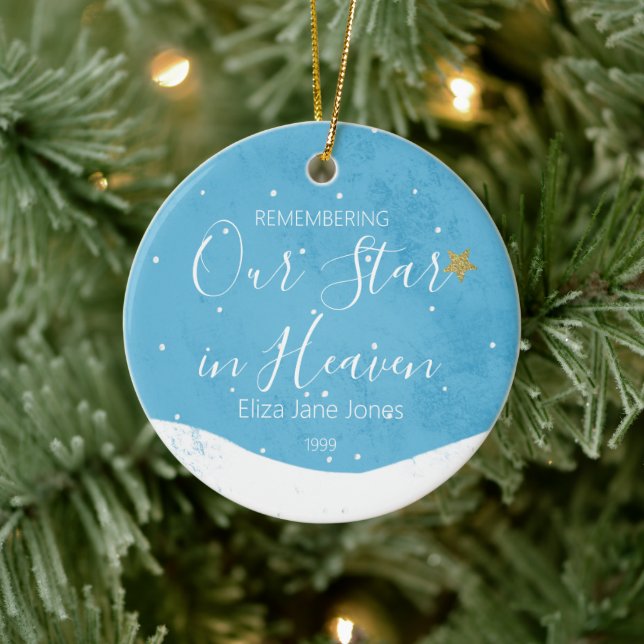 Memorial Christmas forever in our hearts lost Ceramic Ornament (Tree)