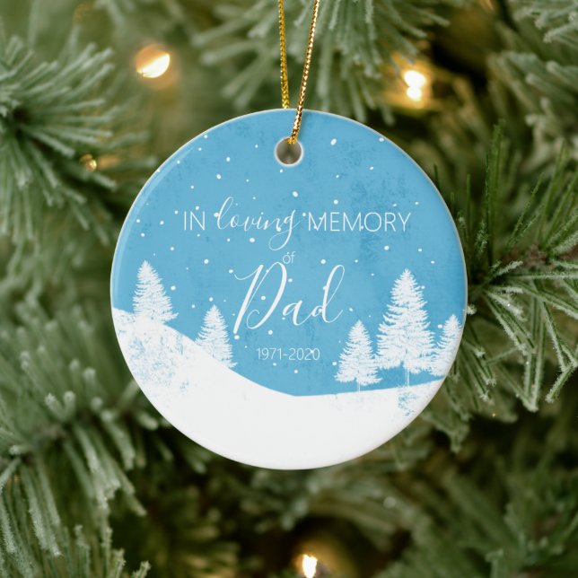 Memorial Christmas forever in our hearts lost Ceramic Ornament (Tree)