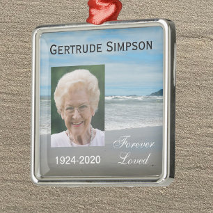 Memorial Christmas Ornaments - Photo on Beach