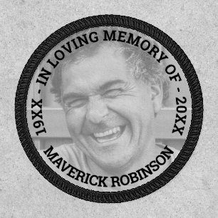 Memorial Commemorative Photo Name Patch