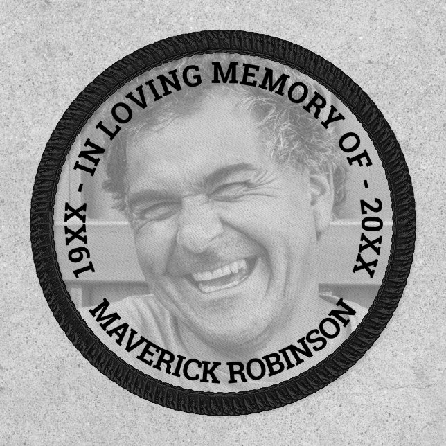 Memorial Commemorative Photo Name Patch (Front)
