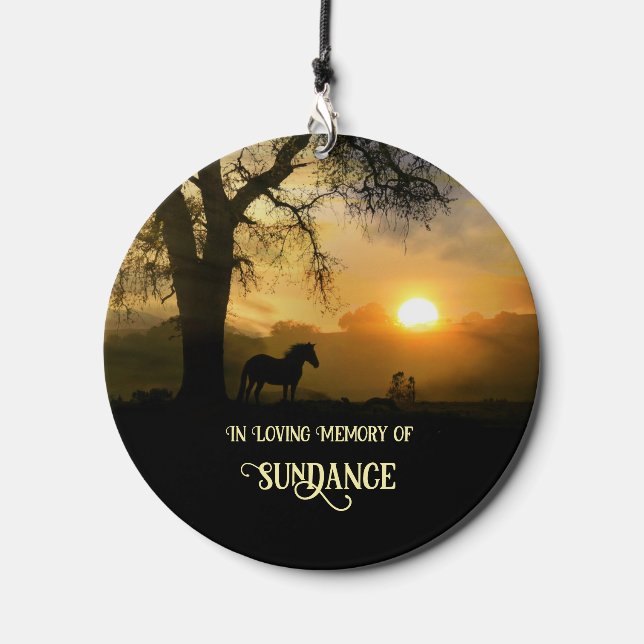 Memorial Custom Horse Name Tribute Wind Chime (Front)