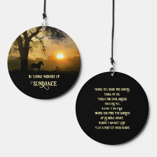 Memorial Custom Horse Name Tribute Wind Chime